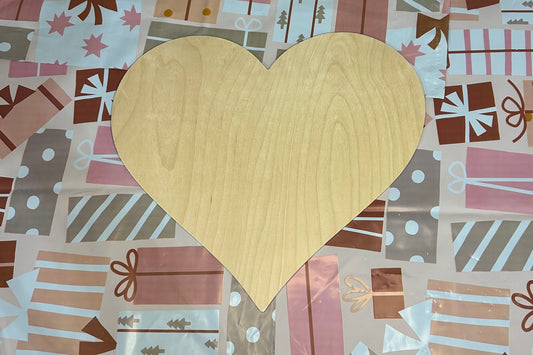 15inch Valentine Heart - 1/4inch thick Birch plywood